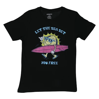 'let the sea set you free' graphic tee