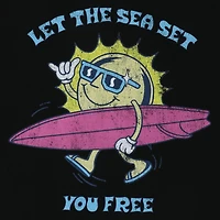 'let the sea set you free' graphic tee