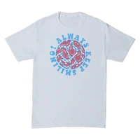 always keep smiling!' melted happy graphic tee