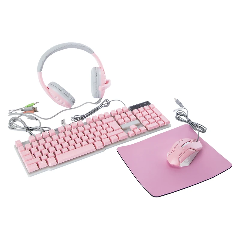 gamer girl 4-in-1 LED gaming combo