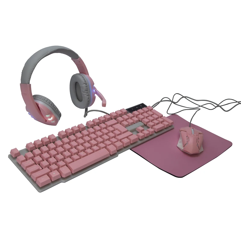 gamer girl 4-in-1 LED gaming combo