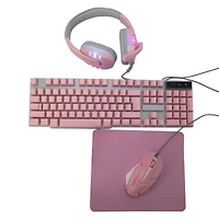 gamer girl 4-in-1 LED gaming combo