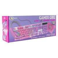 gamer girl 4-in-1 LED gaming combo