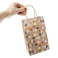 10-count small rainbow kraft paper gift bags