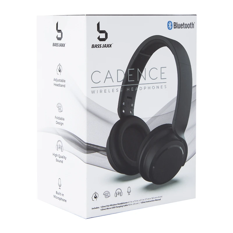 cadence bluetooth® on ear headphones with mic