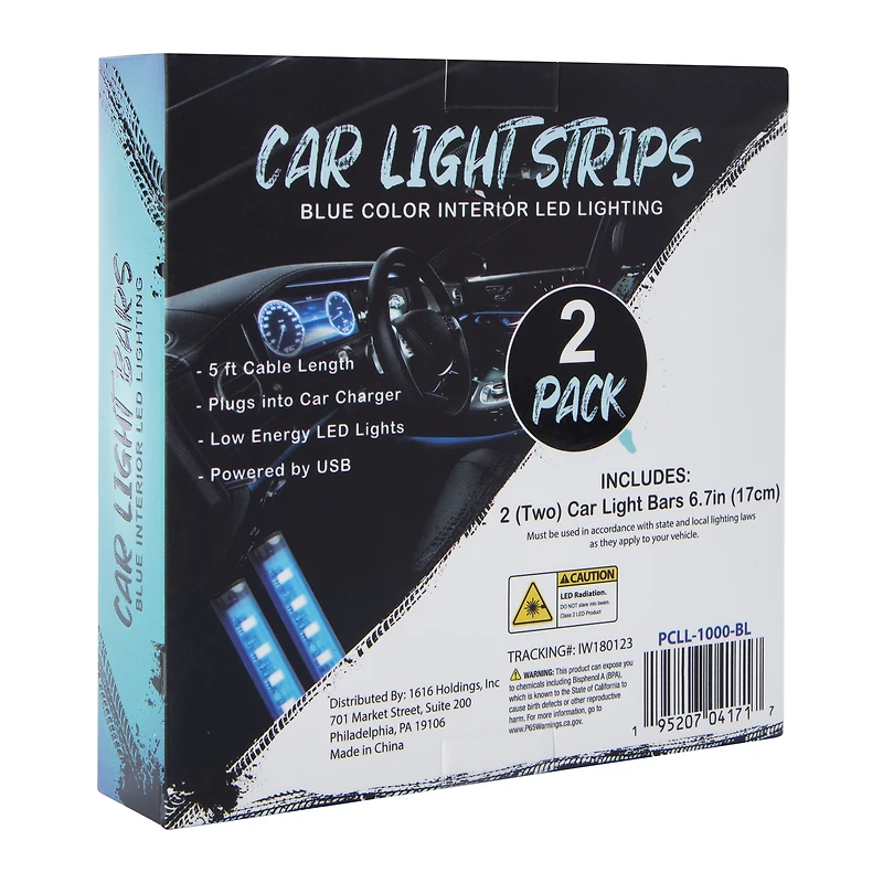 car interior light strips 2-pack
