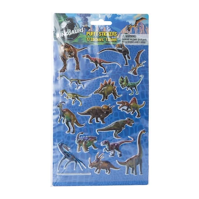 dinosaur puffy stickers 17-count