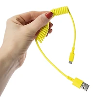 4ft USB-C Coil Cable - Yellow