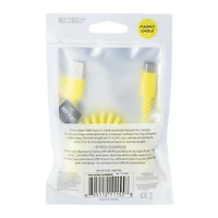 4ft USB-C Coil Cable - Yellow