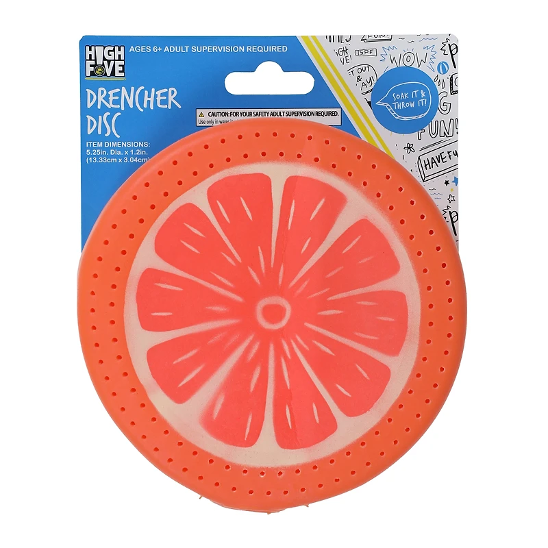 fruit shaped drencher disc water toy 5.5in