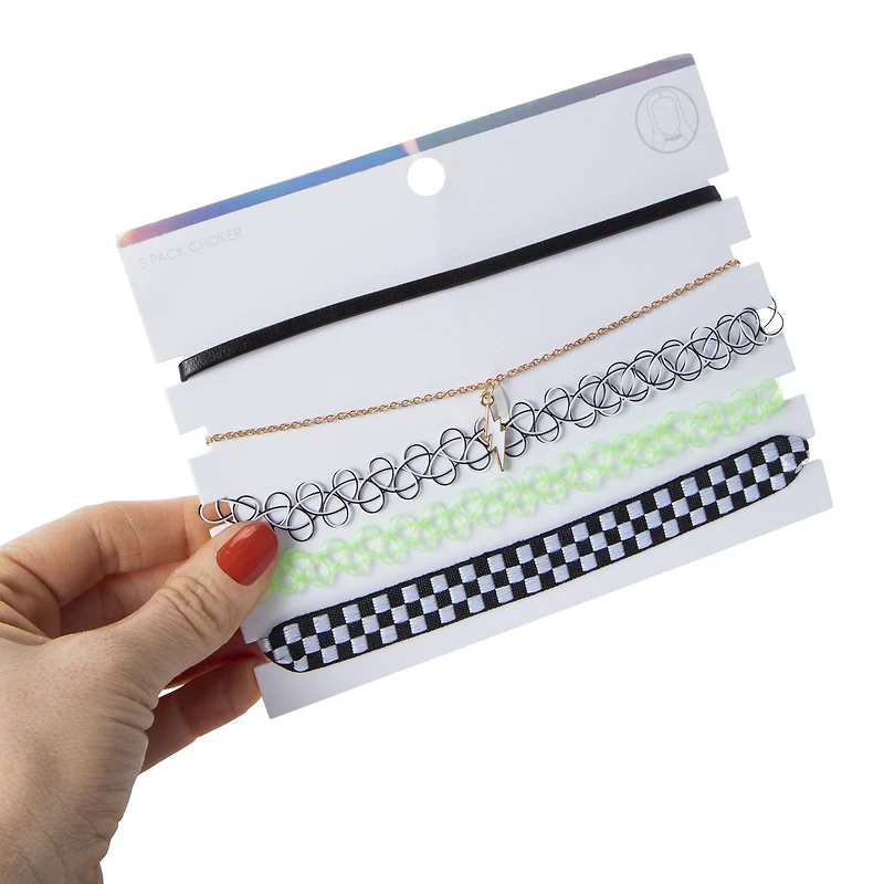 choker necklaces 5-pack