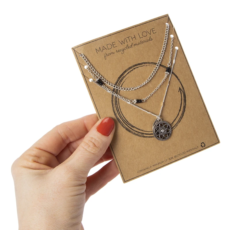 made with love recycled material necklaces -piece set