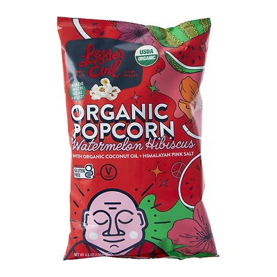 lesser evil® organic popcorn watermelon hibiscus 4.6oz