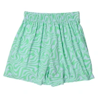 green swirl wrap skort