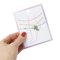 layered anklet set 3-piece