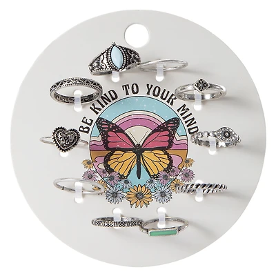 Be Kind To Your Mind Ring Set 10-Pack