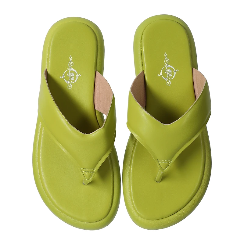 Ladies Vegan Leather Flip Flops