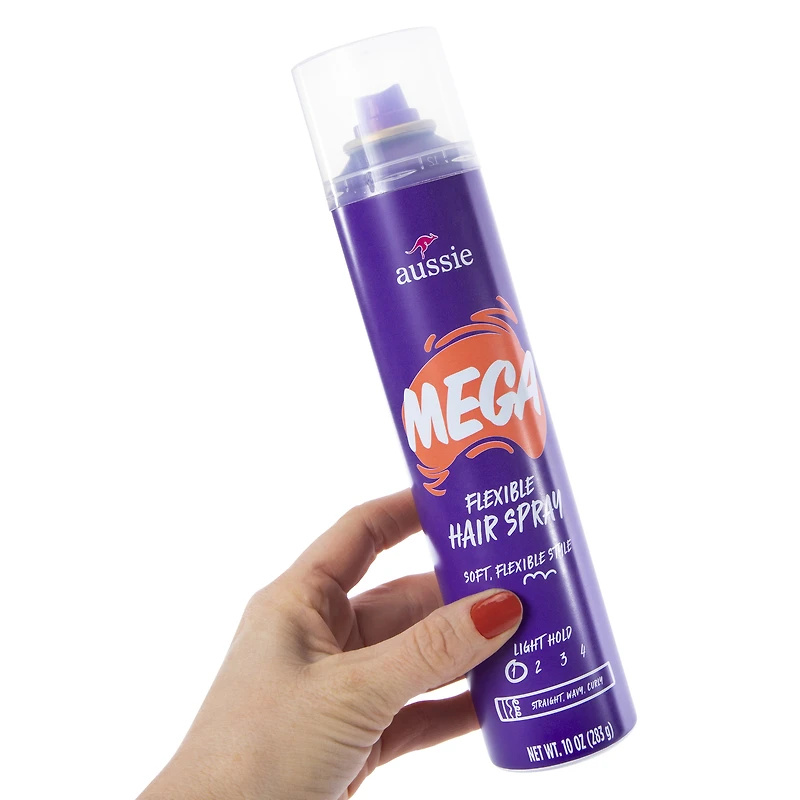 aussie mega flexible hairspray 10oz