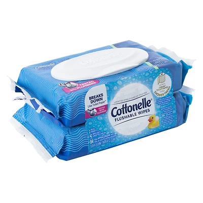 cottonelle® flushable wipes 84-count