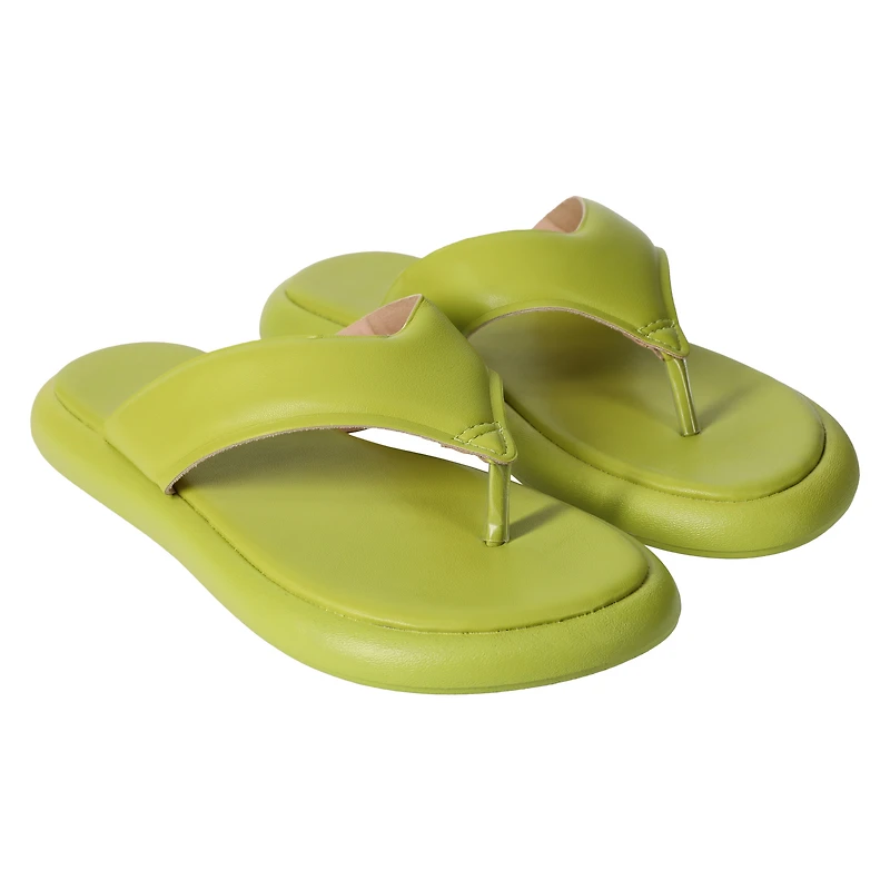 Ladies Vegan Leather Flip Flops