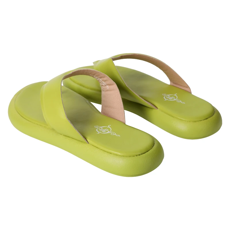 Ladies Vegan Leather Flip Flops