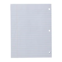 wide ruled filler paper with 3-hole punch, 125 sheets