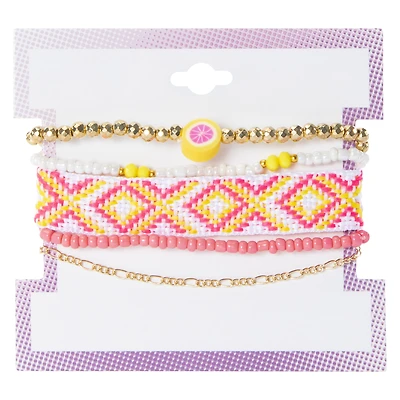Bracelet Set 5-Piece - Grapefruit