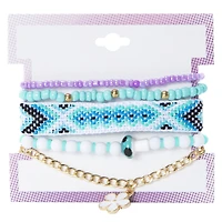 Bracelet Set 5-Piece - White Flower