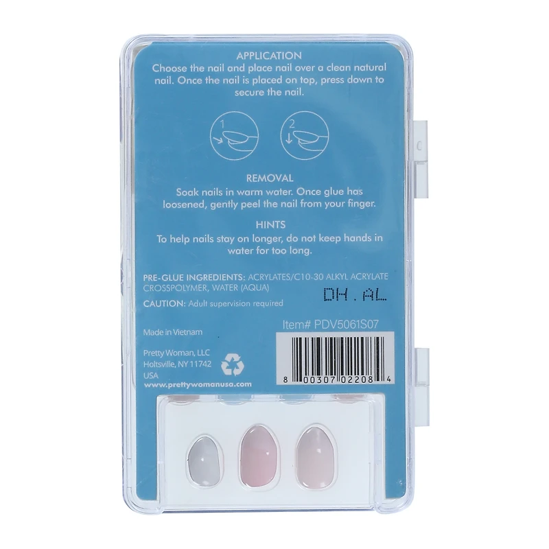 pretty woman kids press on nails 24-piece set