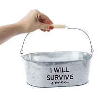 metal bucket planter