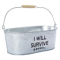 metal bucket planter