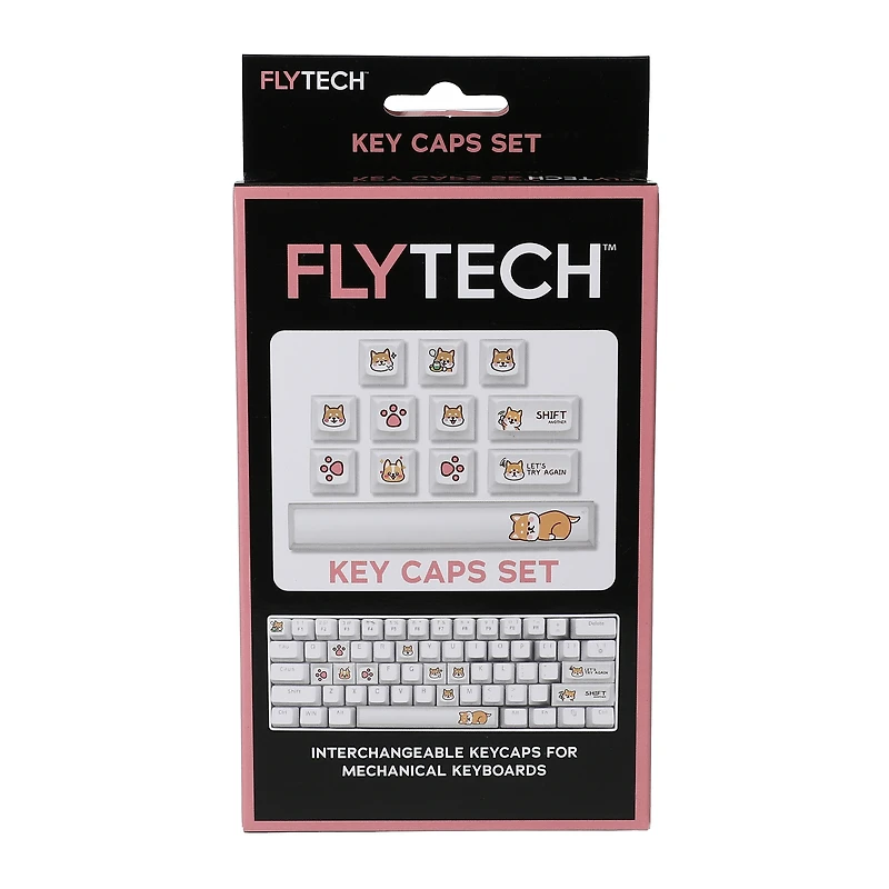flytech™ kawaii keycaps set 12-piece