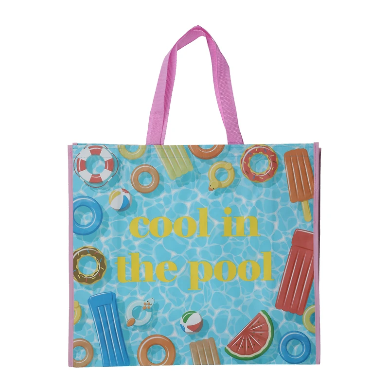 summer shopper tote bag 20.5in x 17.7in