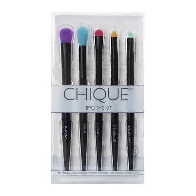 Chique™ 5-Piece Eye Makeup Brush Set - Black