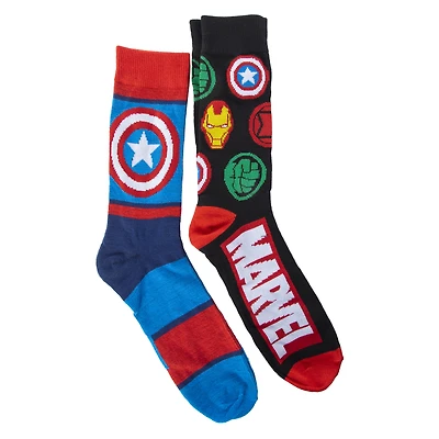 Marvel mens crew socks 2-pack