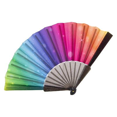 foldable hand-held festival fan - pride