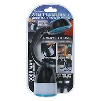 4-in-1 waterproof power bank lamp/lantern/flashlight