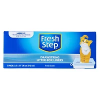 fresh step® fresh scent drawstring litter box liners 7-count