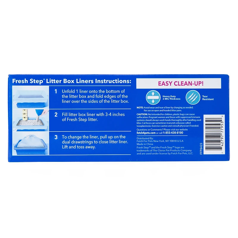 fresh step® fresh scent drawstring litter box liners 7-count