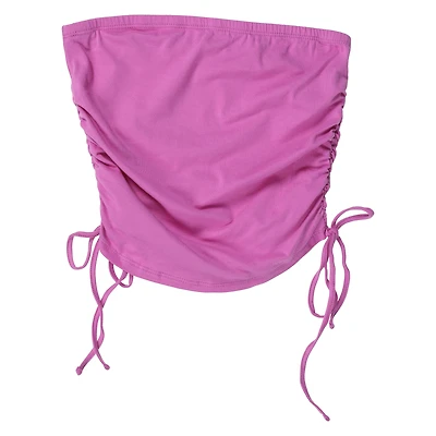ruched side-tie tube top