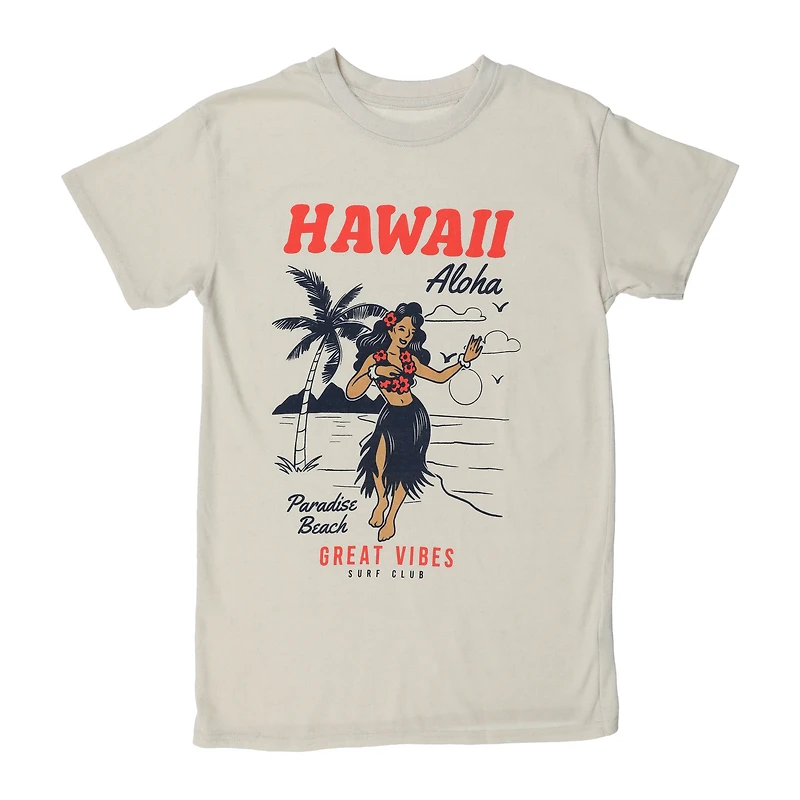 hawaii hula dancer graphic tee