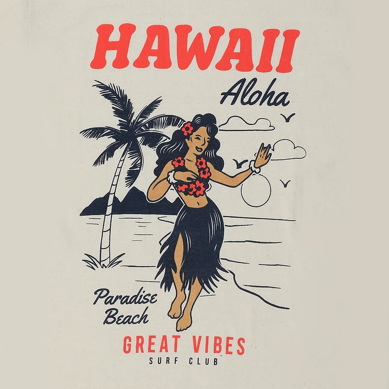 hawaii hula dancer graphic tee