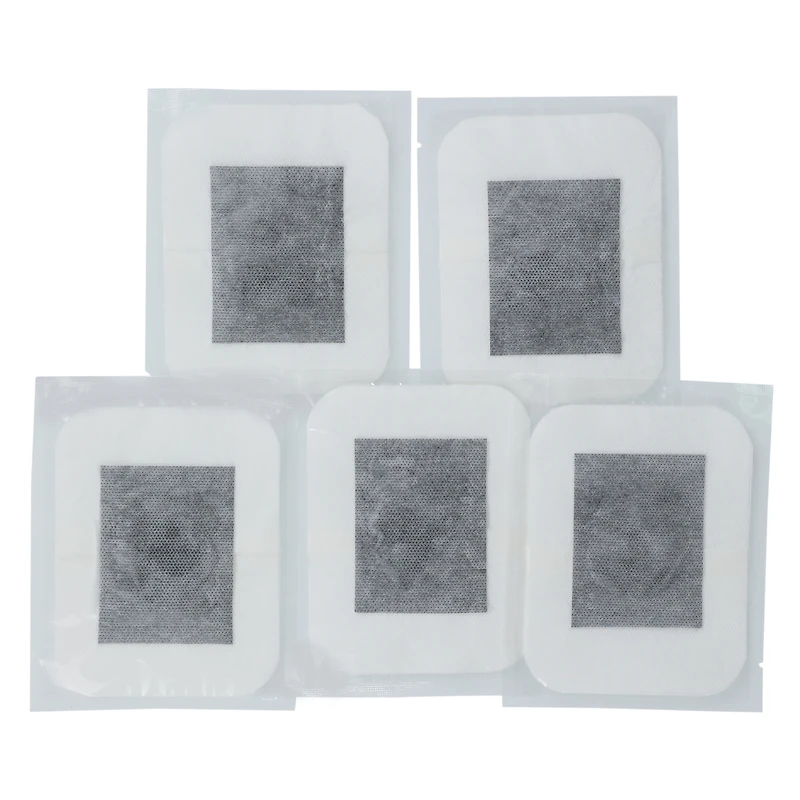 charcoal-infused detoxifying foot pads, 5 pairs | Five Belpw