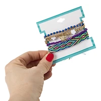 festival fun 5-piece bracelet set - red smile