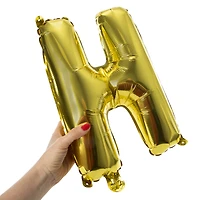 gold mylar 'happy birthday' balloon garland