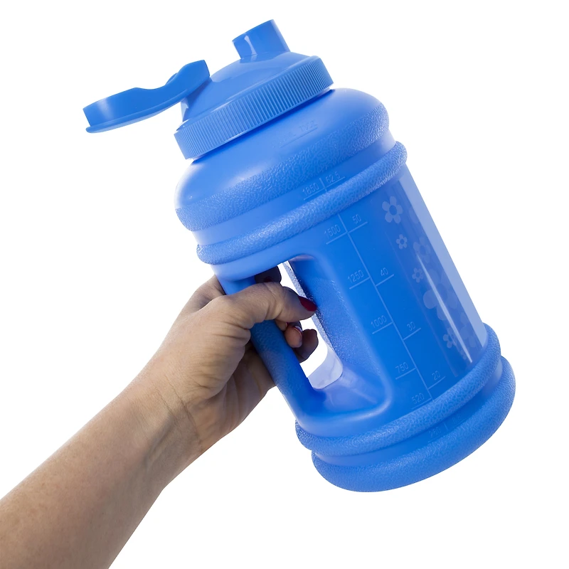 Gym Growler Flip-Cap Print Jumbo Water Bottle 73oz