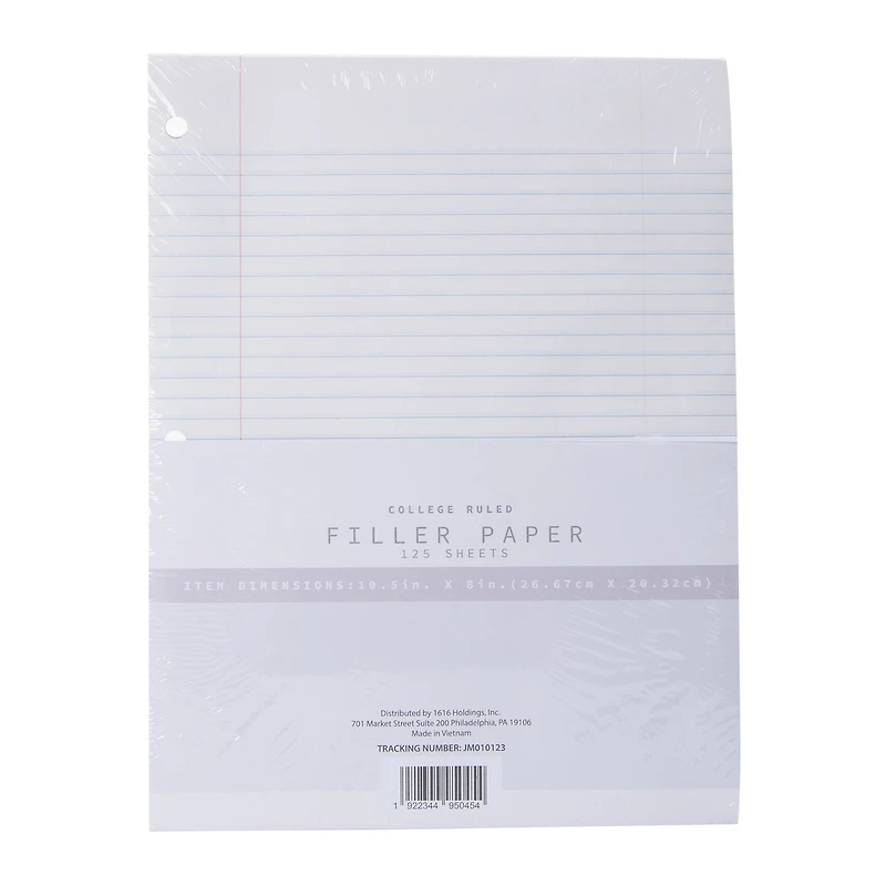 college ruled filler paper 125 sheets