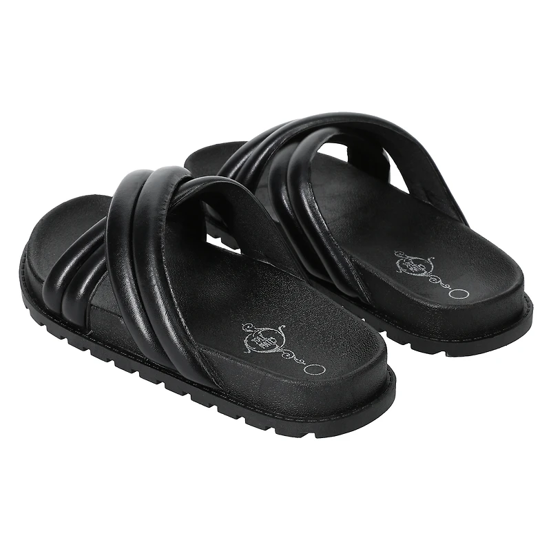 ladies black x-band sandals