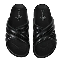 ladies black x-band sandals
