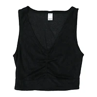 terrycloth v-neck tank top